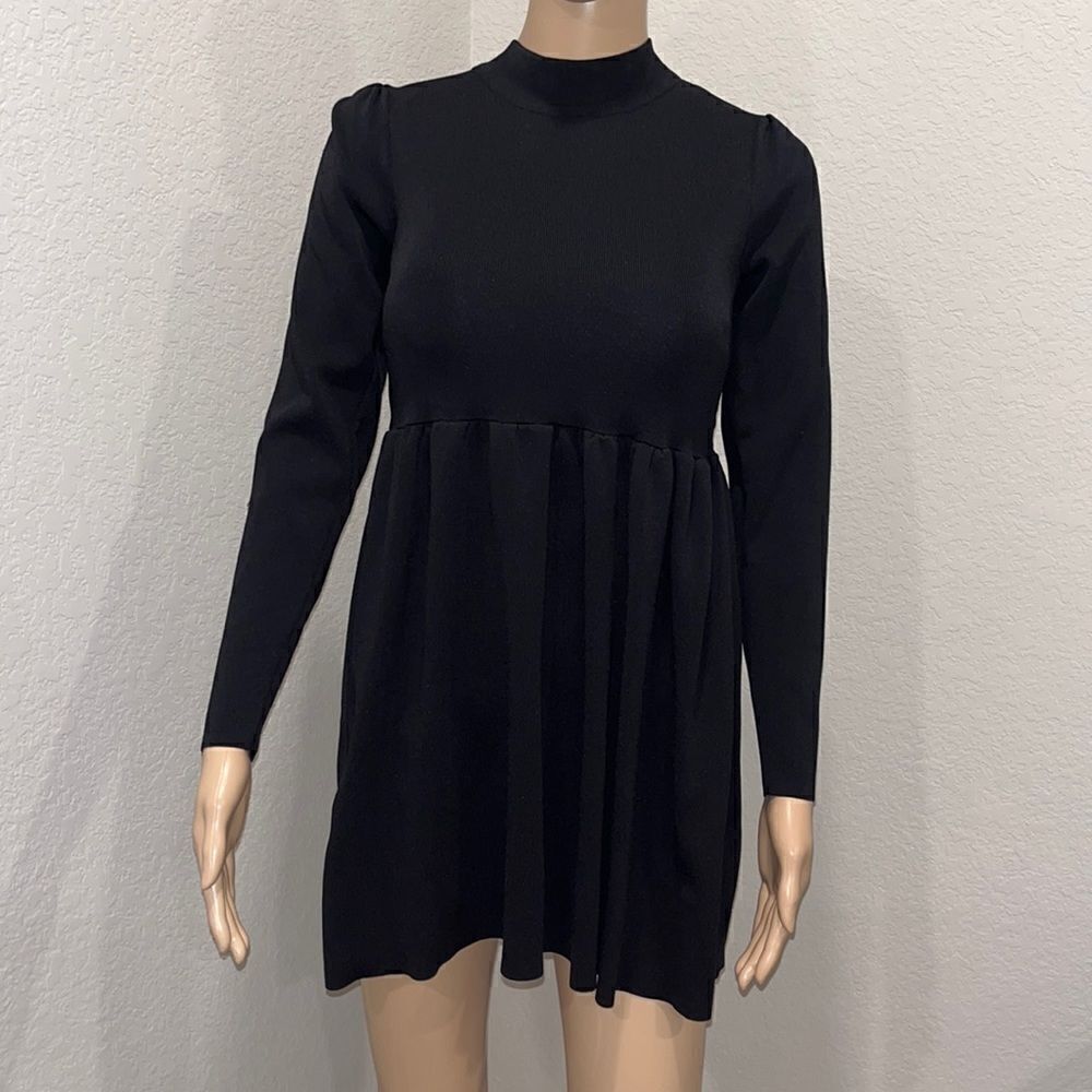 Nwt Zara little black mini sweater dress, well made.